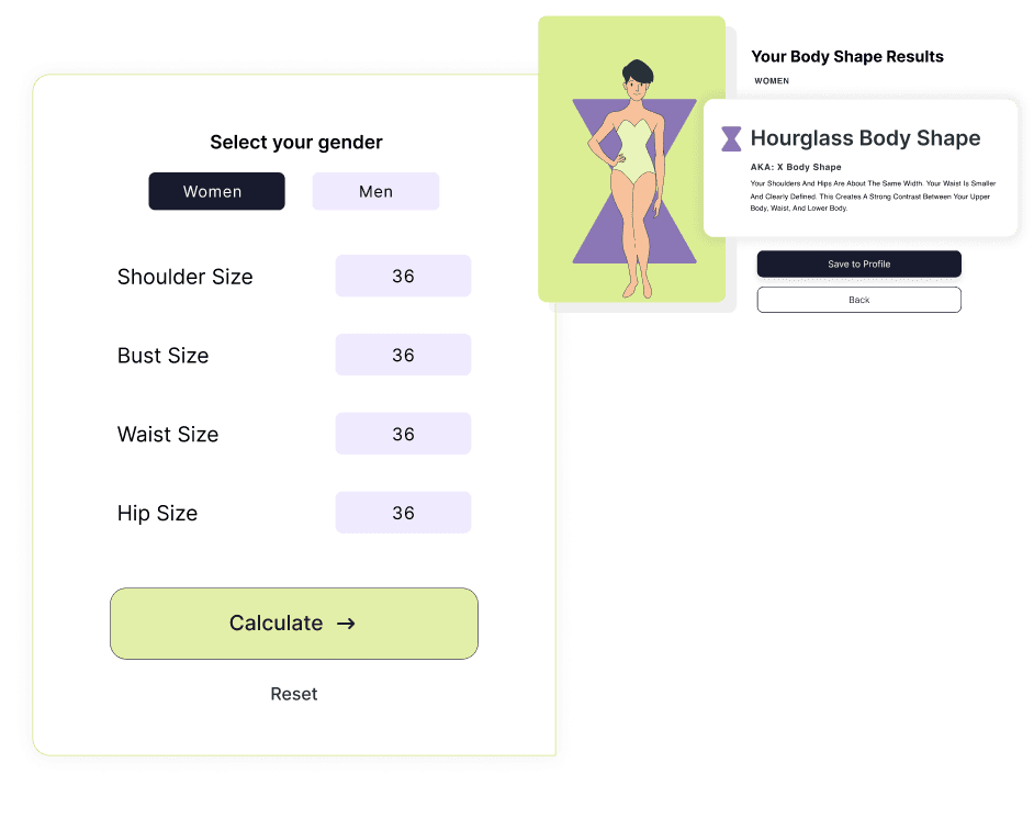 Use the Body,Shape Calculator